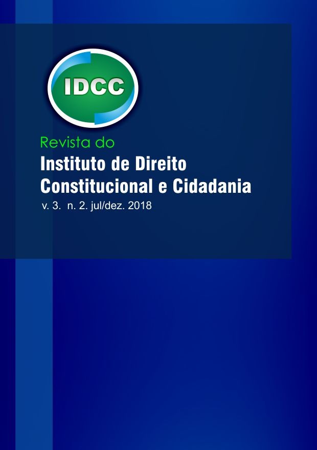					View Vol. 3 No. 2 (2018): Revista do Instituto de Direito Constitucional e Cidadania
				